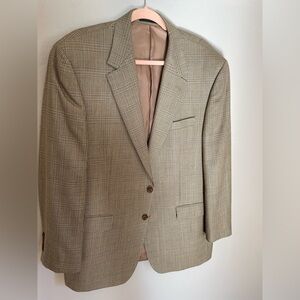 Lauren Ralph Lauren Brown Green Check Houndstooth Blazer